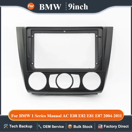 2 Din Car Radio DVD Interior kit multimedia player Fascia Panel Frame for BMW 1 Series Manual AC E88 E82 E81 E87 2004-2011