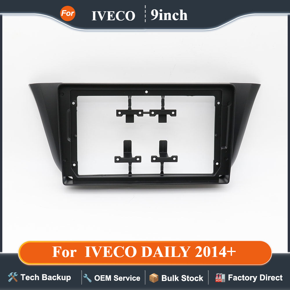For 2014+ IVECO DAILY (9INCH) Car Radio Fascias Android GPS MP5 Stereo Player 2 Din Head Unit Panel Dash Frame Installation Trim