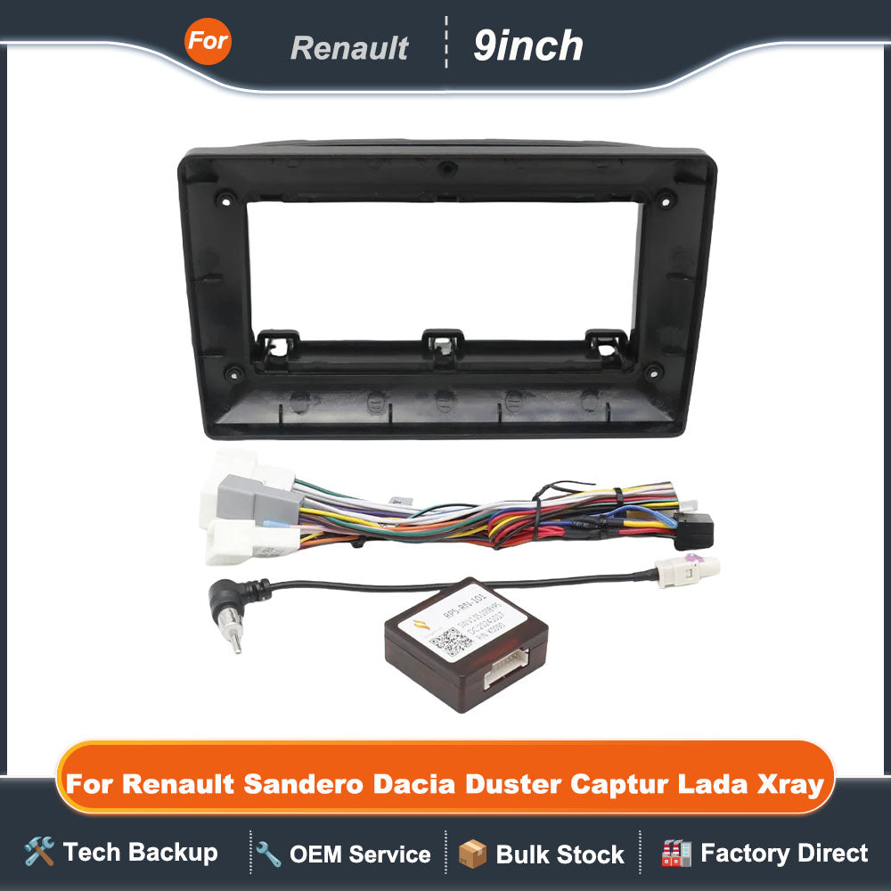 car radio frame For Renault Sandero Dacia Duster Captur Lada Xray with Cable panel  Dashboard