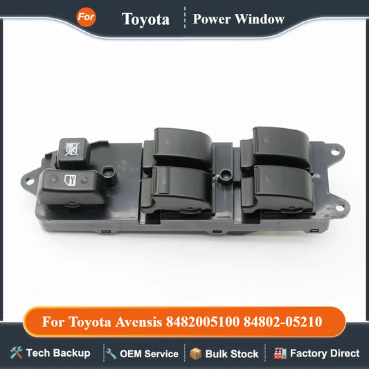 Malcayang 84820-05100 New Power Window Switch For Toyota Avensis 8482005100 84802-05210 Driver Side  Control