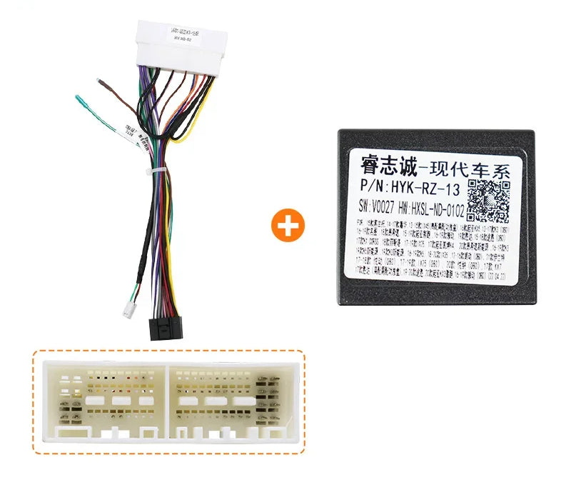 Harness Adapter 16 Pin Plug to 18Pin 24Pin for Hyundai Kia Rio/K5/Soul Connector Car Android Cable And Canbus