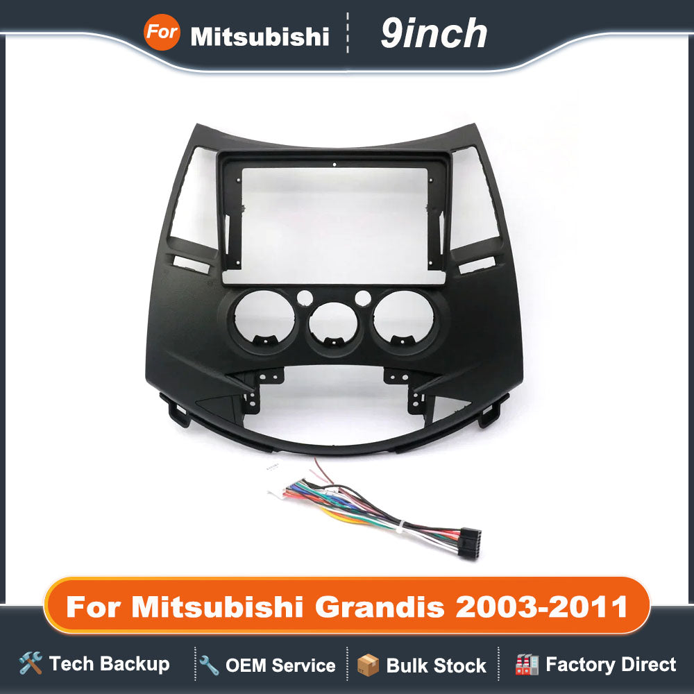 Car Stereo Frame 9 Inch 22.86cm for 2003-2011 Car Frame Fascia for Mitsubishi Grandis 2Din Android Radio Dask Kit Fascias
