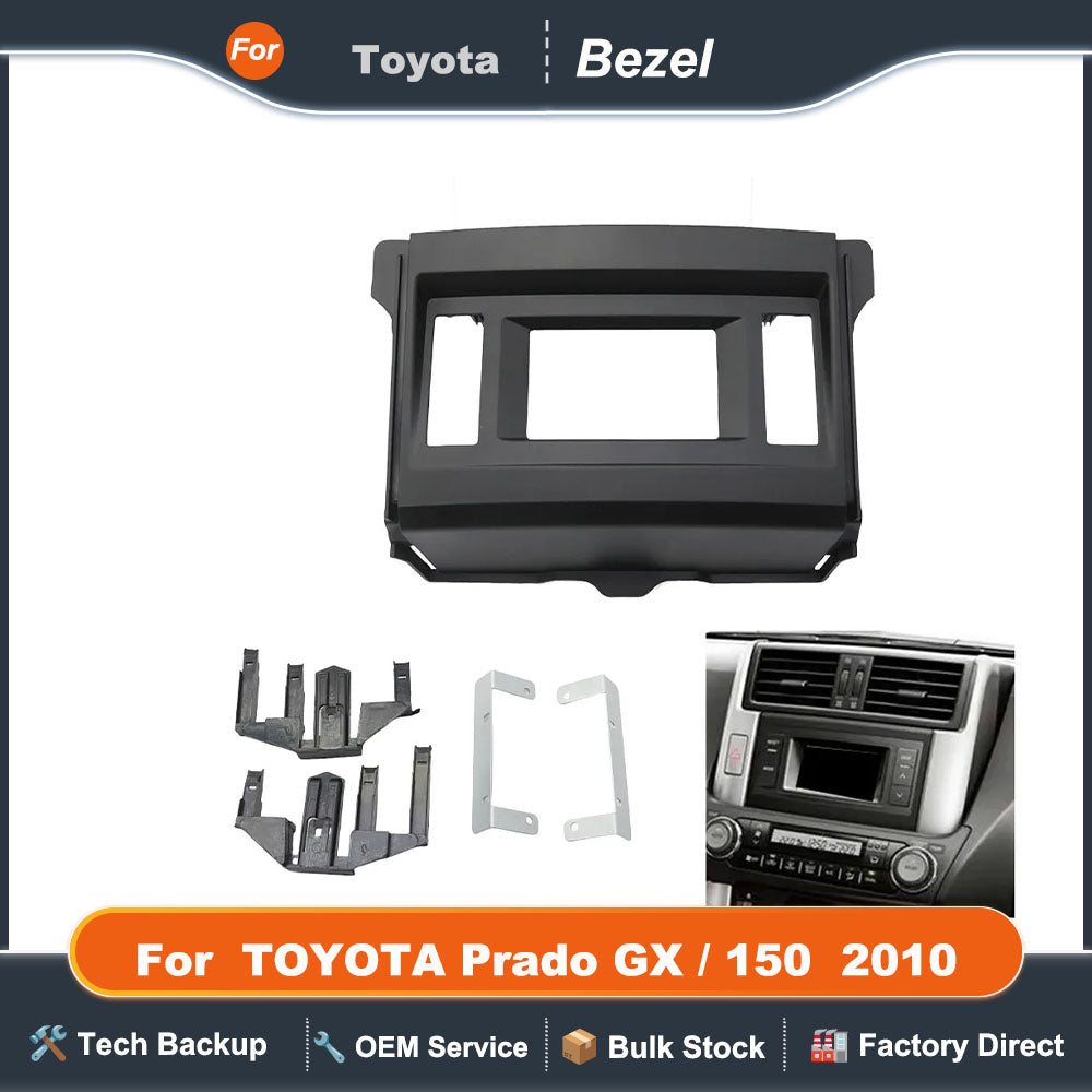 Car Radio Facia For 2010 TOYOTA Prado GX / 150 MID Fascia Panel Dash Kit Install Bezel Console Cover Adapter Plate Trim Surround