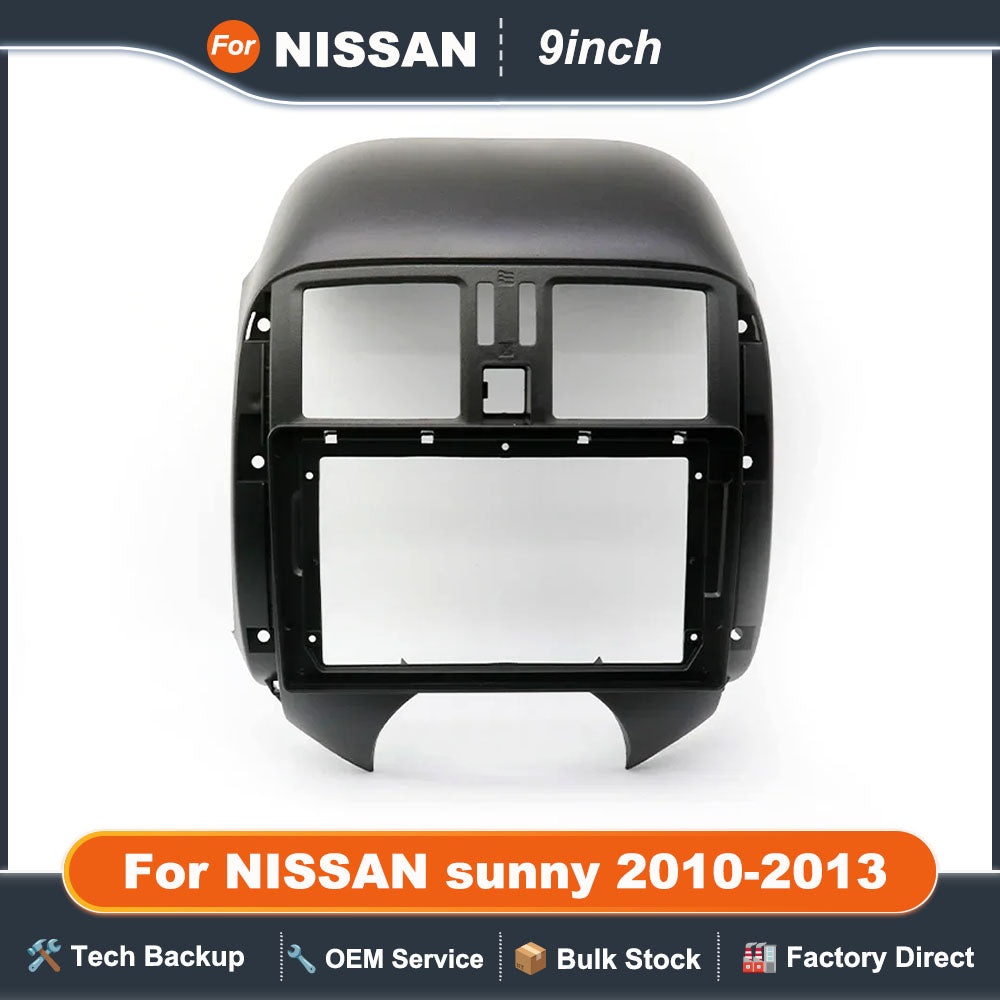 AUTODAILY Car Radio Fascia Panel Frame for NISSAN sunny 2010-2013 Installation DVD GPS Mp5 Plastic Dash Mount Kit 2 Din 9" Inch