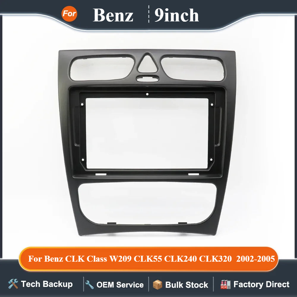 9 Inch Car Frame Fascia Adapter Canbus Box Decoder Fitting Panel Kit For Benz CLK Class W209 CLK55 CLK240 CLK320 CLK50 2002-2005
