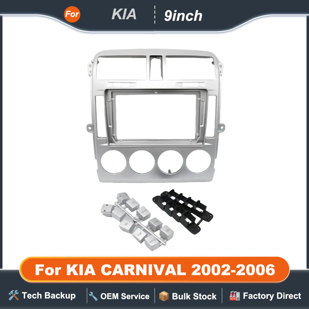 9Inch Android Car Radio Fascias For KIA CARNIVAL 2002-2006 Stereo Player 2DIN Head Unit Dash Frame Panel Installation Trim