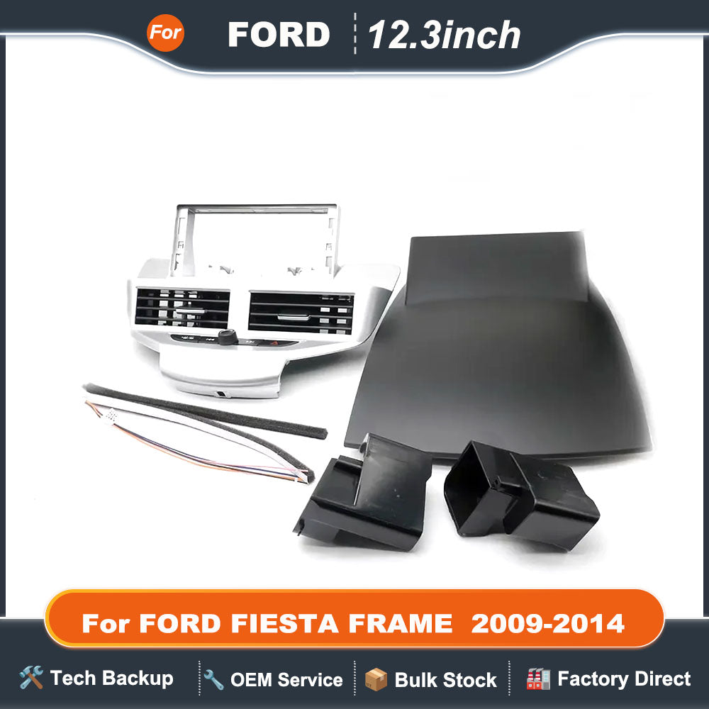 12.3 Inch For 2009-2014 FORD FIESTA FRAME Car Radio Stereo GPS MP5 Android Player 2 Din Fascias Panel DashBoard Frame Cover