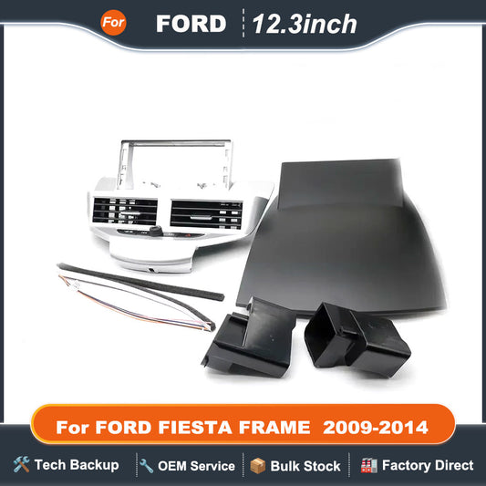 12.3 Inch For 2009-2014 FORD FIESTA FRAME Car Radio Stereo GPS MP5 Android Player 2 Din Fascias Panel DashBoard Frame Cover