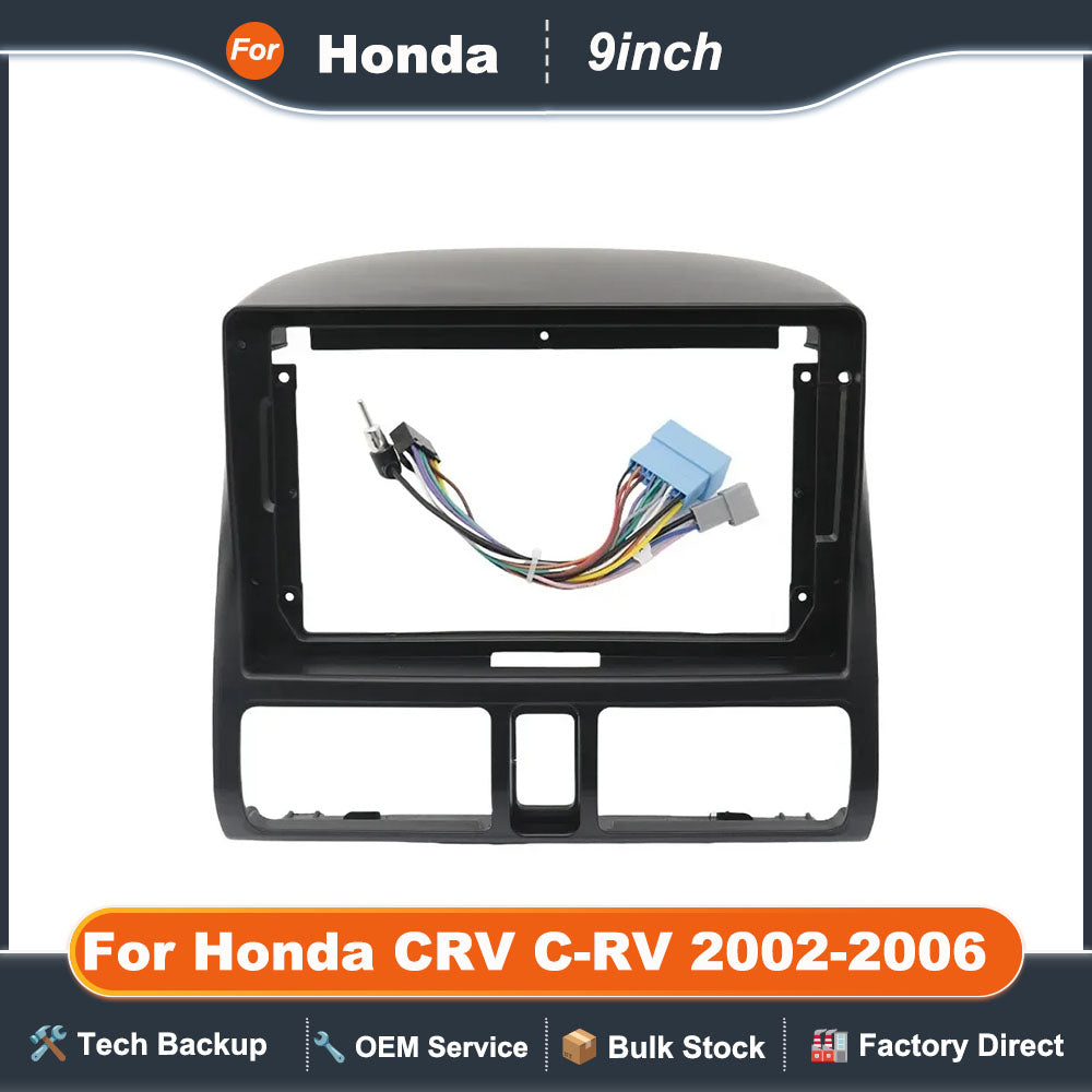 For Honda CRV C-RV 2002-2006 9 Inch Car Frame Fascia Adapter Android Radio Dash Fitting Panel Kit