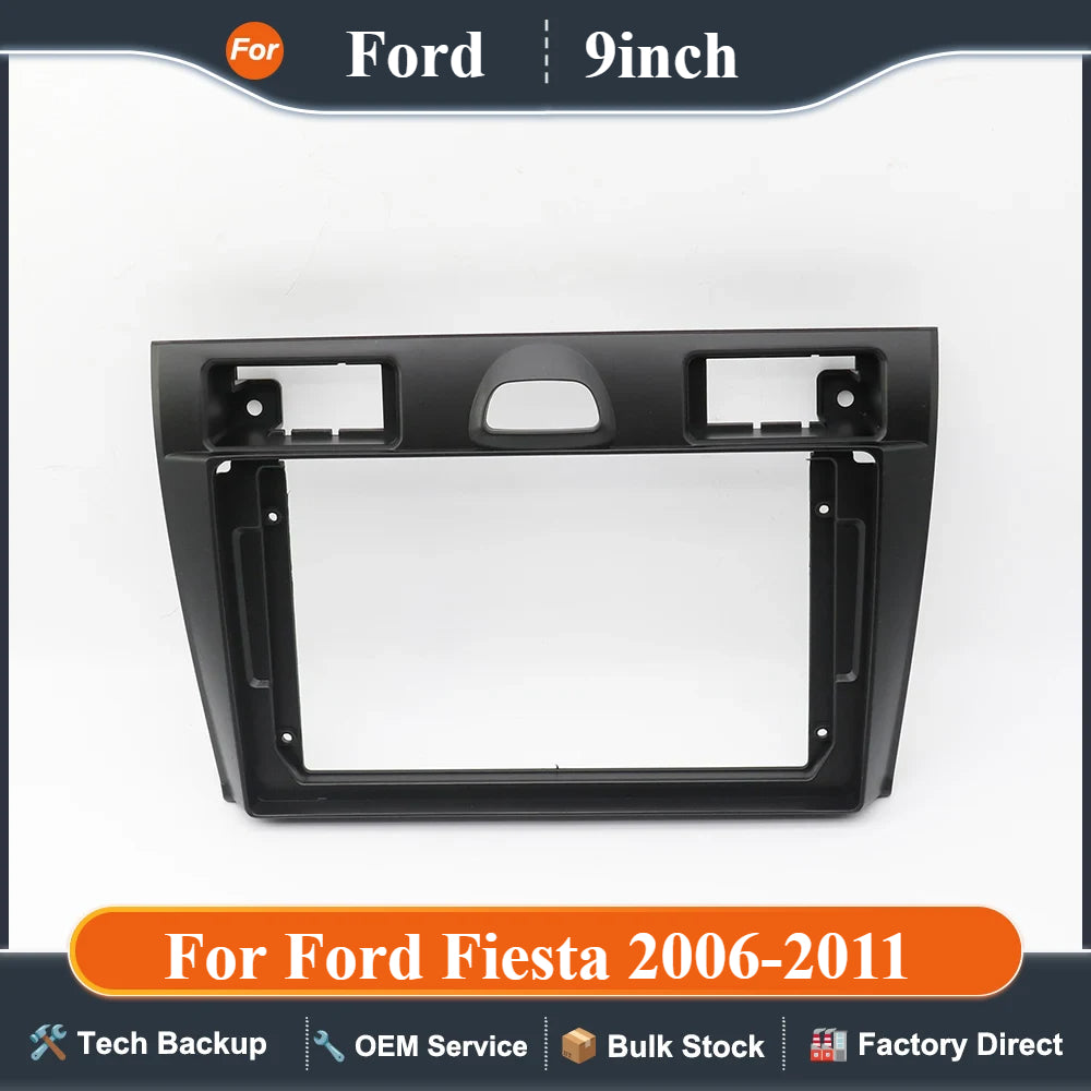 9Inches 2 Din Car Radio Panel For Ford Fiesta 2006-2011 DVD Stereo Frame Plate Adapter Mounting Dash Installation Bezel Trim Kit