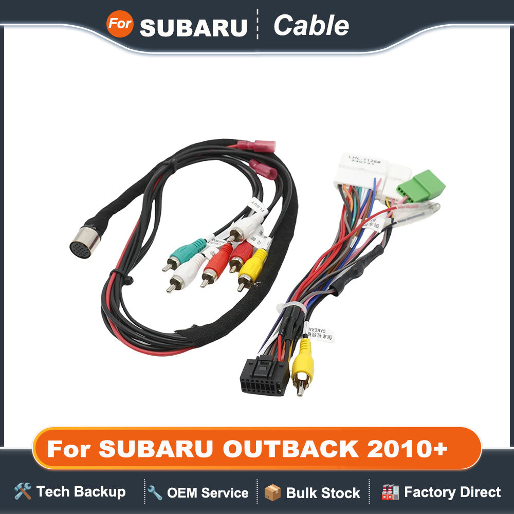 For SUBARU OUTBACK 2010+ Copper Cable POWER WIRE Android 16PIN Car Radio Cable