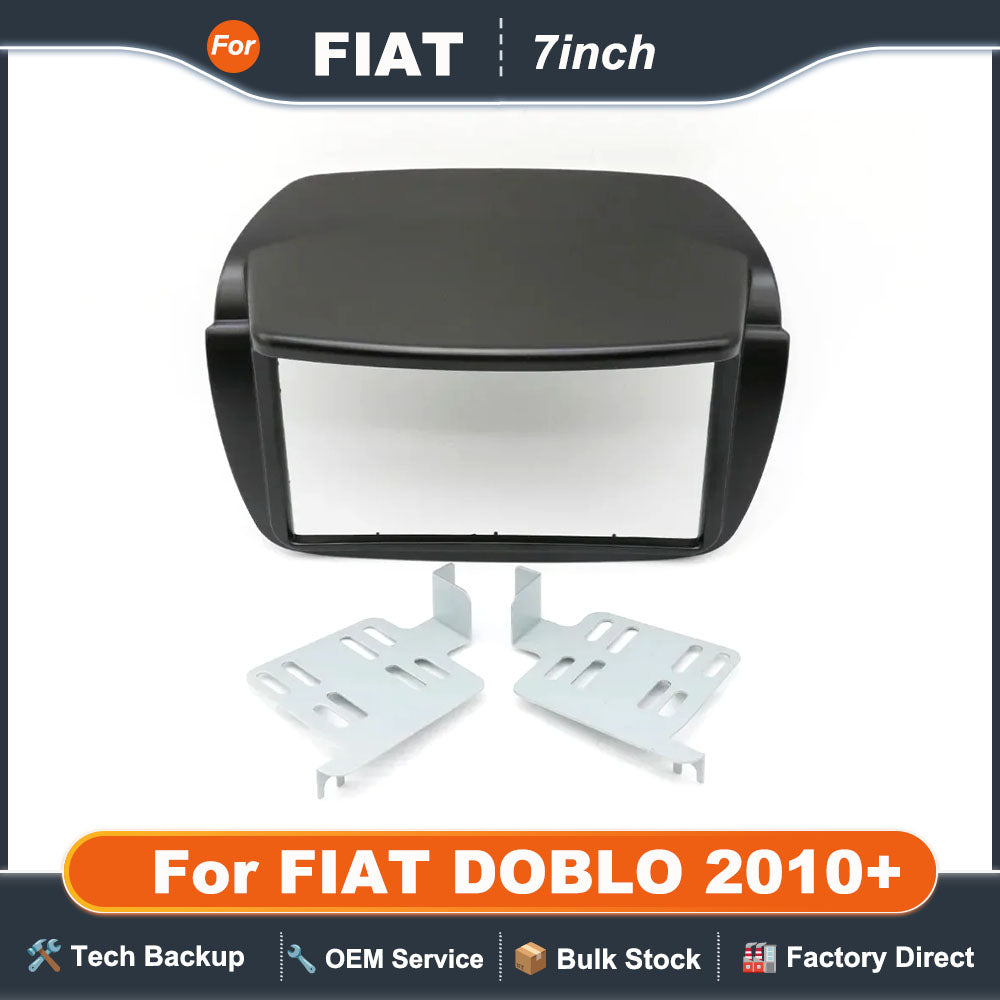 7 Inch 17.78cm for 2010+ 2DIN Car Radio Fascias Stereo Player Head Unit Panel Dash Frame Installation Trim for FIAT DOBLO
