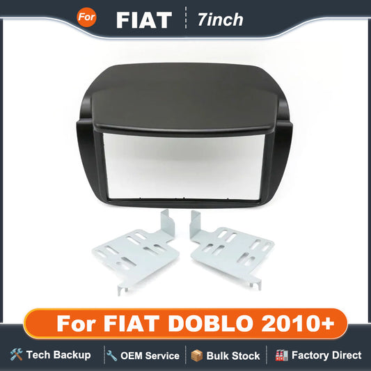 7 Inch 17.78cm for 2010+ 2DIN Car Radio Fascias Stereo Player Head Unit Panel Dash Frame Installation Trim for FIAT DOBLO