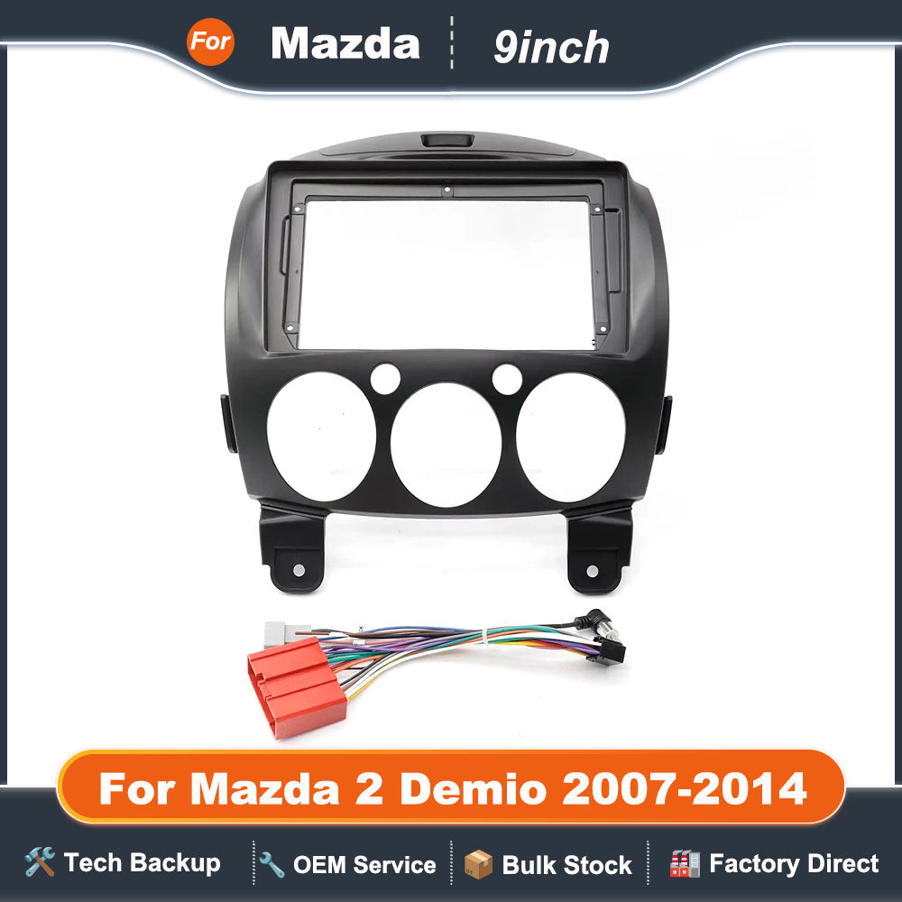 9 Inch Car Frame Fascia Adapter For Mazda 2 Demio 2007-2014 Android Radio Dash Fitting Panel Kit