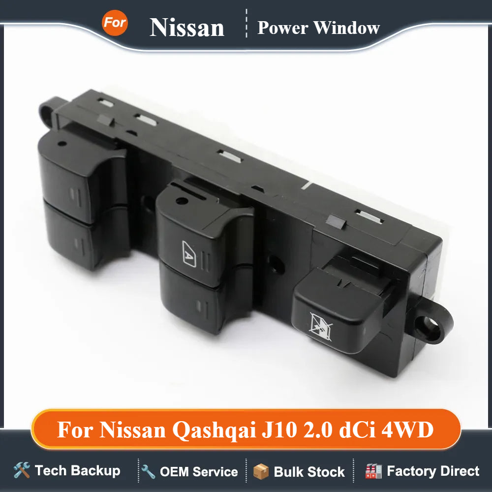 Master Electric Power Window Lifter Switch For Nissan Qashqai J10 2.0 dCi 4WD Navara D40 Vehicles Car QZ 25401JD001 25401BB60B