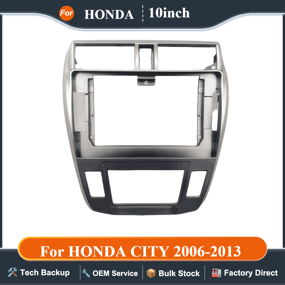 10" For HONDA CITY 2006-2013 Car DVD Radio Android Fascia Multimedia MP3 MP5 Video Audio Stereo Panel Frame Cables Harnes