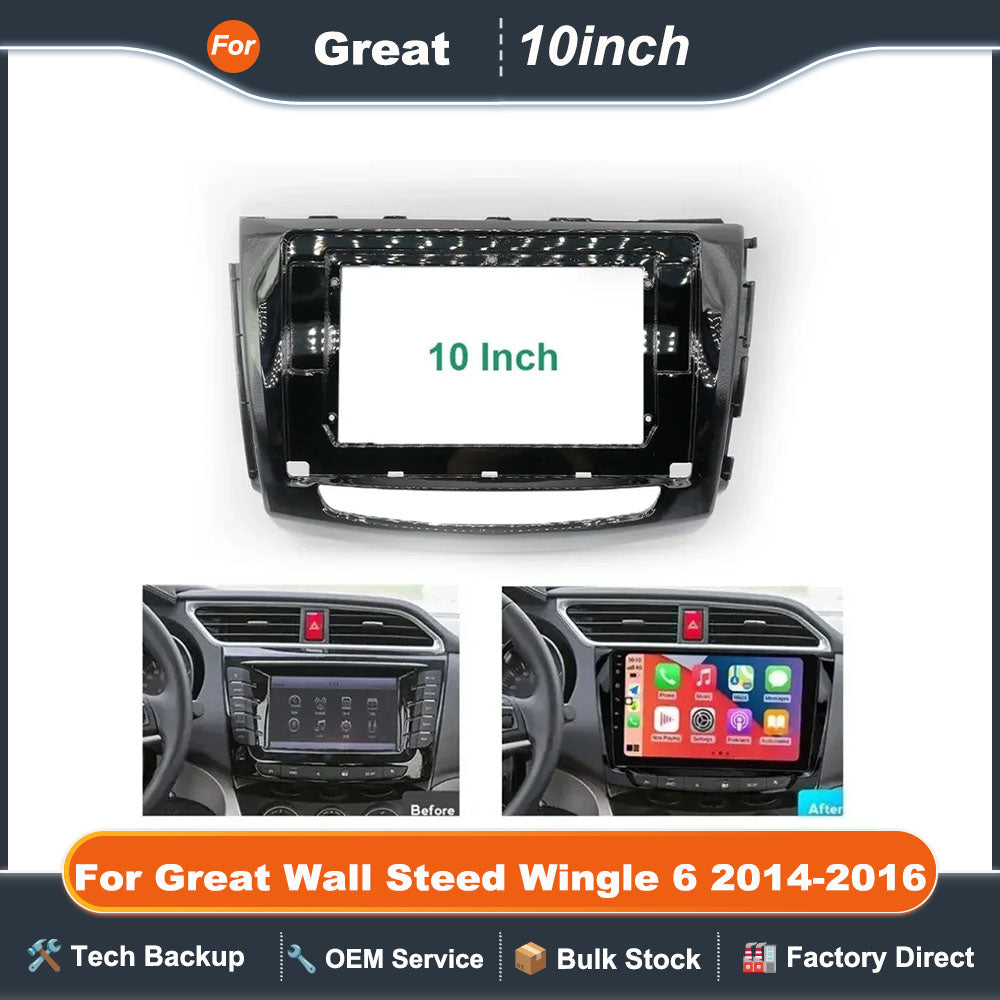 10.1 inch 25.654cm For 2014-2016 Car Frame Fascia Adapter For Great Wall Steed Wingle 6 Android Radio Dash Fitting Panel Kit