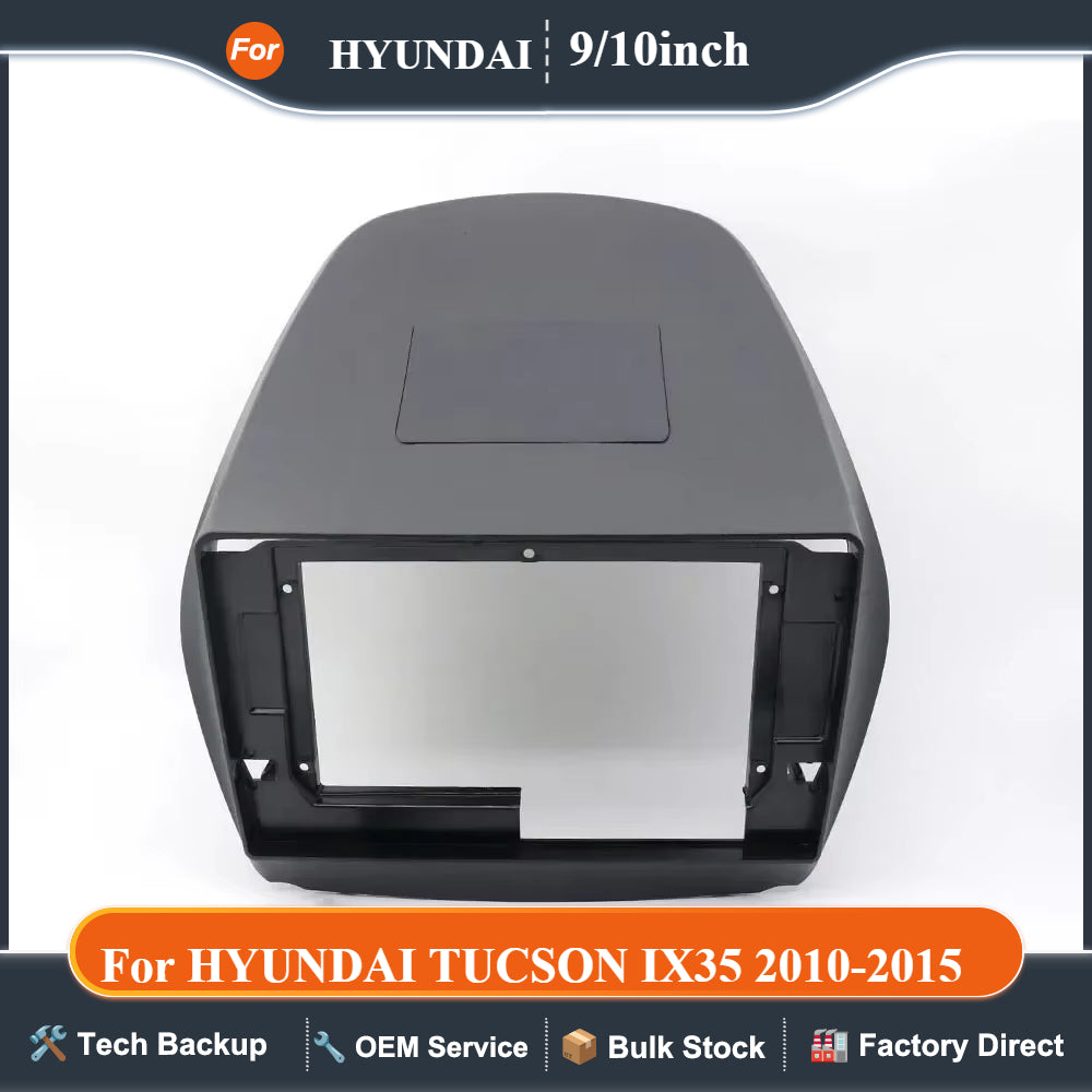 9/10.1"Car Fascia Radio Panel DVD  Dash Kit Install Adapter Console Frame Bezel trim for HYUNDAI TUCSON IX35 2010-15