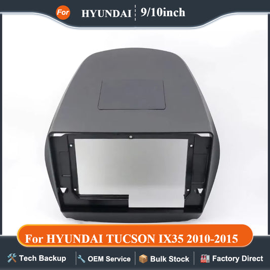 9/10.1"Car Fascia Radio Panel DVD  Dash Kit Install Adapter Console Frame Bezel trim for HYUNDAI TUCSON IX35 2010-15