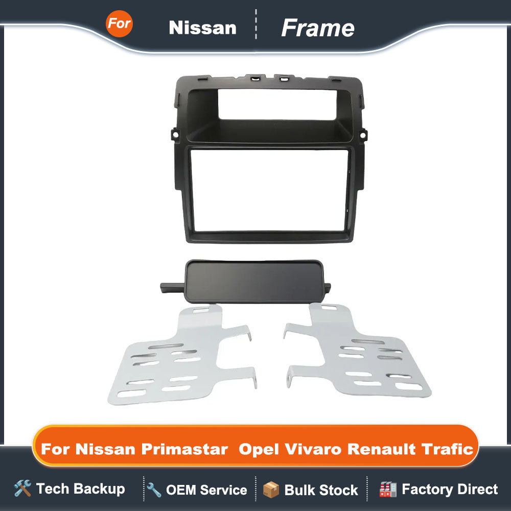 2 Din Car Radio Fascia for Nissan Primastar  Opel Vivaro  Renault Trafic II Installation Frame Panel DVD Face Plate Trim