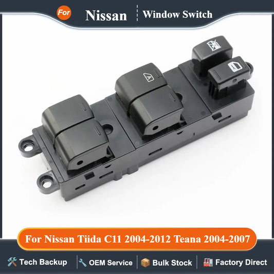 For Nissan Tiida C11 2004-2012 Teana 2004-2007 Auto Electric Power Window Glass Switch Button Left Hand Drive Car