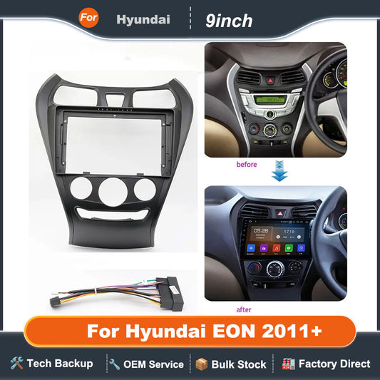 9inch Car Radio Fascia for Hyundai EON 2011+ DVD Stereo Dash Trim Kit Frame Panel GPS Navigation Installation Bezel