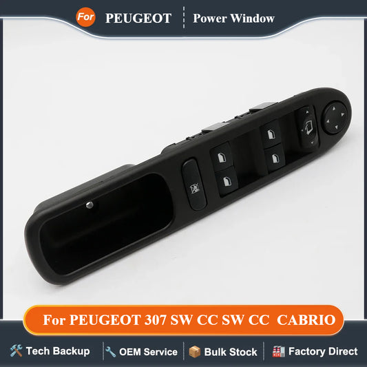High Quality Driver Side Control Window Switch For PEUGEOT 307 SW CC SW CC  CABRIO 6554.KT 6554KT ELEVALUNAS CONSOLA