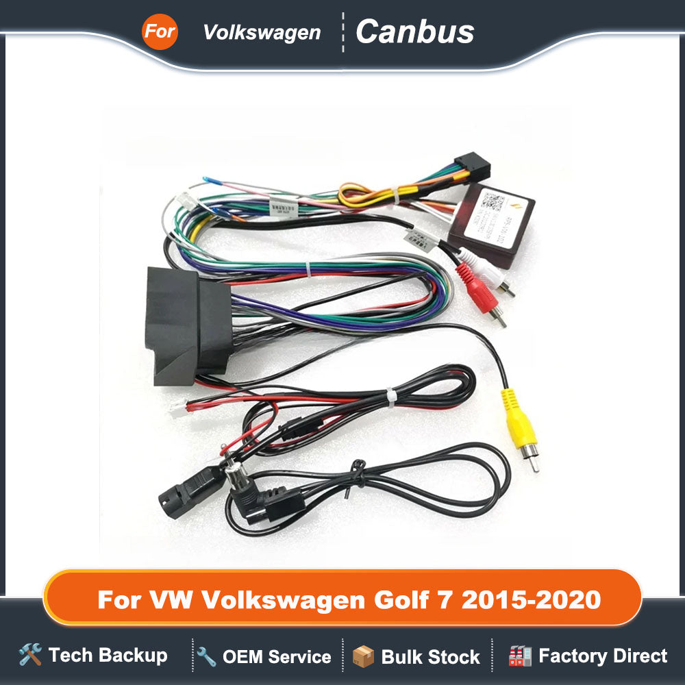 Auto 16 Pin PR5-VW-102 Canbus Box Adaptor suit For VW Volkswagen Golf 7 2015-2020 With Wiring Harness Car Cable Android  Radio