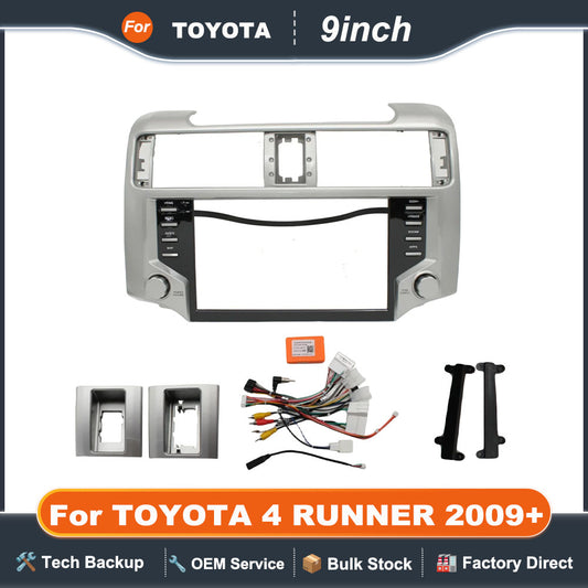 Car Radio Fascia 9 inch  for 2009+ TOYOTA 4 RUNNER 2 Din Stereo Player Install Surround Panel Dash Kit GPS Frame