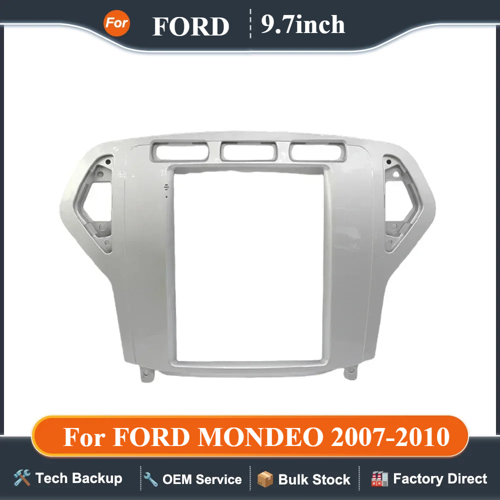 9.7 Inch For FORD MONDEO 2007-2010 2 Din Universal Car Radio Frame Tesla Style Multimedia Frame Video Player Navigation