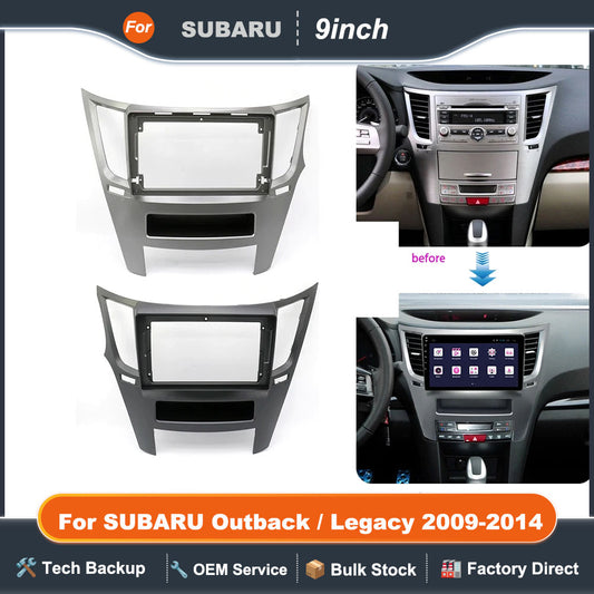 9Inches Car Radio Fascia For SUBARU Outback / Legacy 2009-2014 Auto Stereo Audio Player DVD Panel Dash Kit Frame Bezel Faceplate