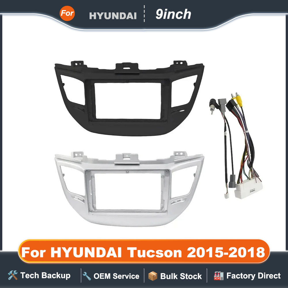 For HYUNDAI Tucson 2015-2018 9 Inch Car Radio Fascia Panel Dash Kit Install Adapter Bezel Console Plate Facia