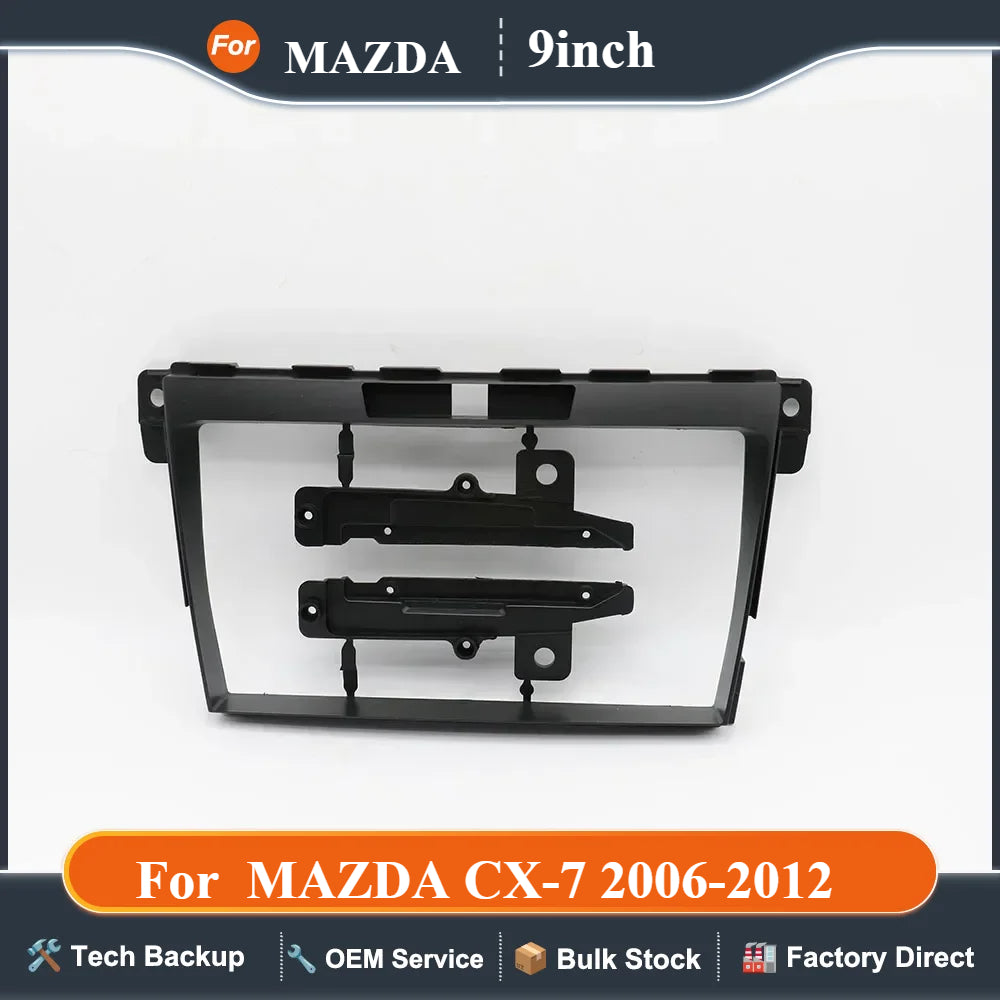 For 2006-2012 MAZDA CX-7 (9INCH) Car Radio Fascias Android MP5 GPS Player Panel Frame 2 Din Head Unit Stereo Dash Board Cover Tr