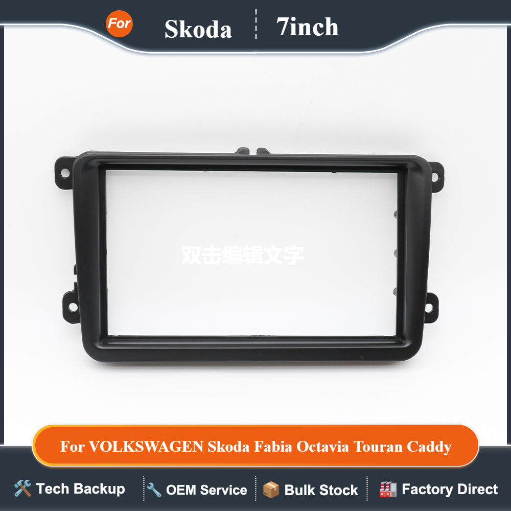 2 din Car Radio Fascia For VOLKSWAGEN Stereo Panel Dash Mount Installation Double Din frame for Skoda Fabia Octavia Touran Caddy