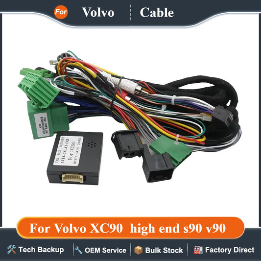For Volvo XC90  high end s90 v90 cable Car 16Pin Wiring Harness Adapter Canbus Box Decoder Android Radio Power Cable