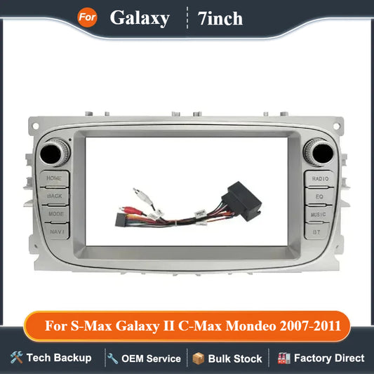 7 Inch Car Frame Fascia Adapter Android Radio Audio Dash Fitting Panel Kit For S-Max Galaxy II C-Max Mondeo 2007-2011