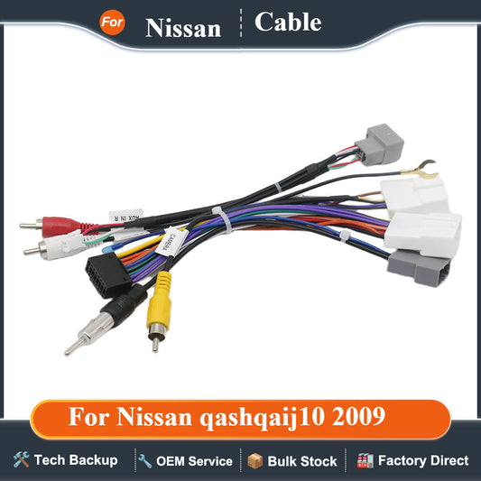 Car Android Multimedia Cable Adapter For Nissan qashqaij10 2009