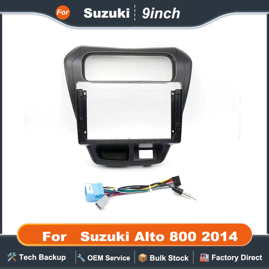 9 Inch 22.86cm for 2014 Car Frame Fascia Adapter for Suzuki Alto 800 Android Radio Dash Fitting Panel Kit Car Stereo Frame