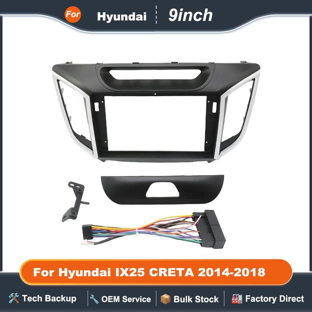 9 Inch 22.86cm for 2014-2018 Car Radio Fascis for Hyundai IX25 CRETA  Android MP5 Player Frame 2Din Head Unit Stereo Panel