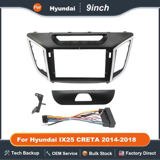 9 Inch 22.86cm for 2014-2018 Car Radio Fascis for Hyundai IX25 CRETA  Android MP5 Player Frame 2Din Head Unit Stereo Panel