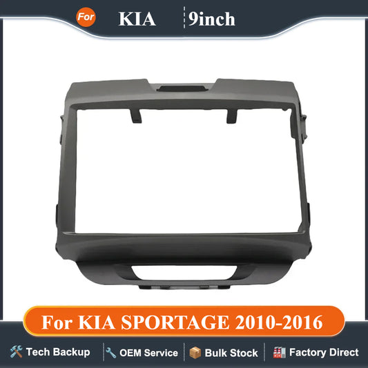 9 INCH Car Radio Fascia for KIA SPORTAGE 2010-2016 Stereo Player Panel Dash Installation Kit Double Din Frame GPS DVD Bezel