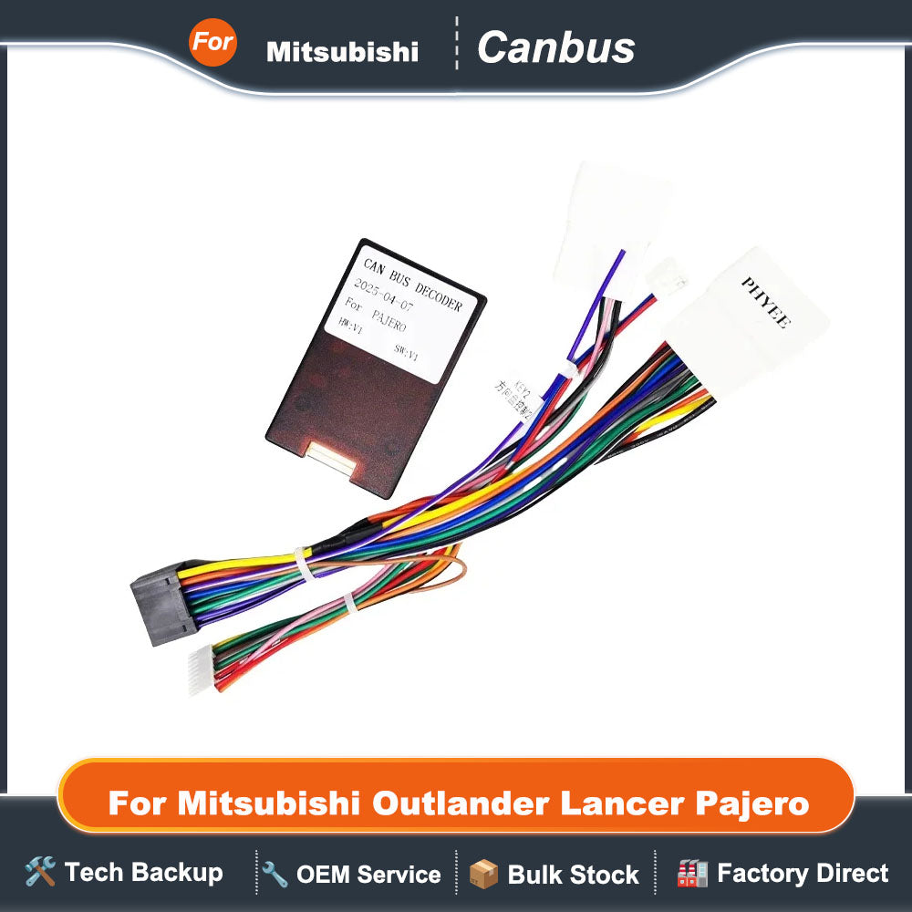 16 Pin to 20 Pin Wiring Harness CAN Bus Decoder 18Pin Connector Car Android Cable Adapter For Mitsubishi Outlander Lancer Pajero