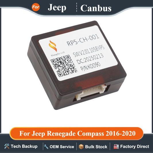 RP5-CH-001 Car Radio Canbus Adapter Box for Jeep Renegade Compass 2016-2020 Multimedia Decoder