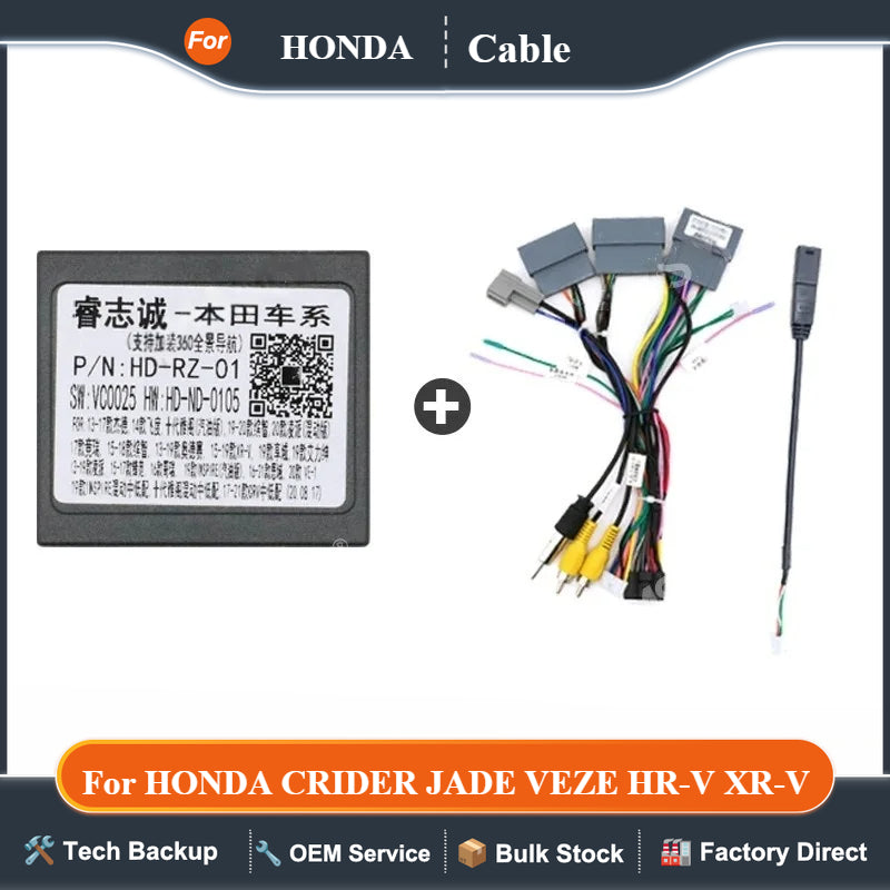 Car Radio Canbus Box For HONDA CRIDER JADE VEZE HR-V XR-V ODYSSEY CRIDER Wiring Harness Power Cable Decoder Adapter
