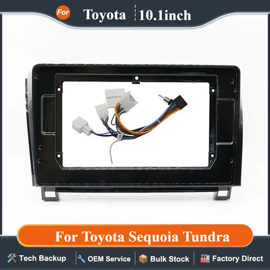 10.1Inch For Toyota Sequoia Tundra Double Din Radio Player 2Din Car DVD Frame Audio Fitting Adaptor Dash Trim Kits Facia Panel