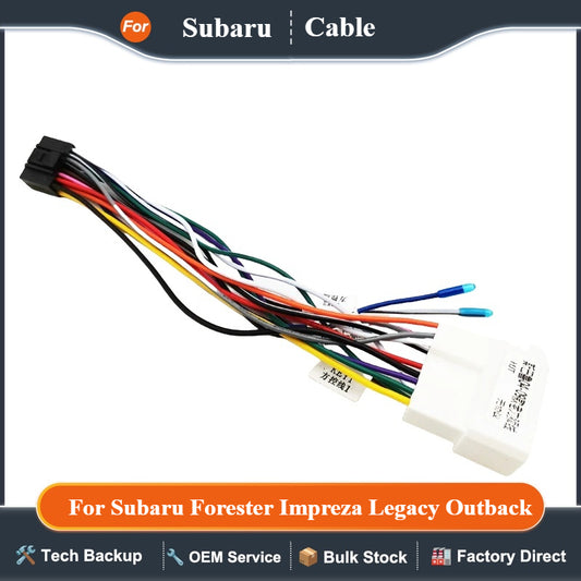 Radio Wiring Harness 16 Pin Plug to 14pin Head Unit Connector Car Audio Cable Adapter for Subaru Forester Impreza Legacy Outback