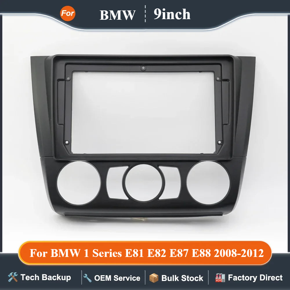 For BMW 1 Series E81 E82 E87 E88 2008-2012 Car Radio Fascias Installation Dash Frame 2 Din Panel DVD Gps Mp5 Android Player Trim