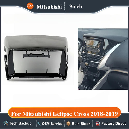 2 din 9 inch Car Radio installation DVD GPS Plastic Fascia Panel frame for Mitsubishi Eclipse Cross 2018-2019 Dash Mount