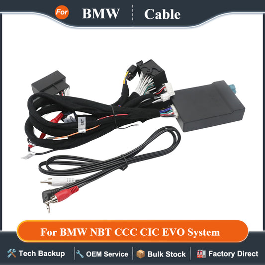 16pin Wiring Harness Adapter Canbus Box Decoder For BMW NBT CCC CIC EVO System Android Radio Power Cabler