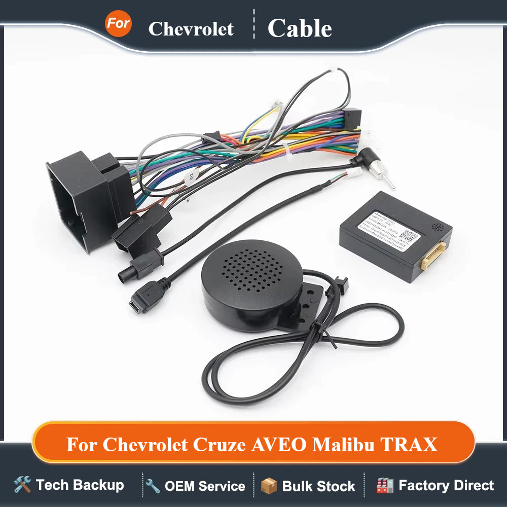 For Chevrolet Cruze AVEO Malibu TRAX Car 16pin Radio Audio Wiring Harness Canbus Box Stereo Installation Wire Adapter